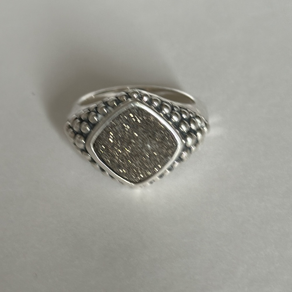 Michael Dawkins Sterling ring with druzy stone